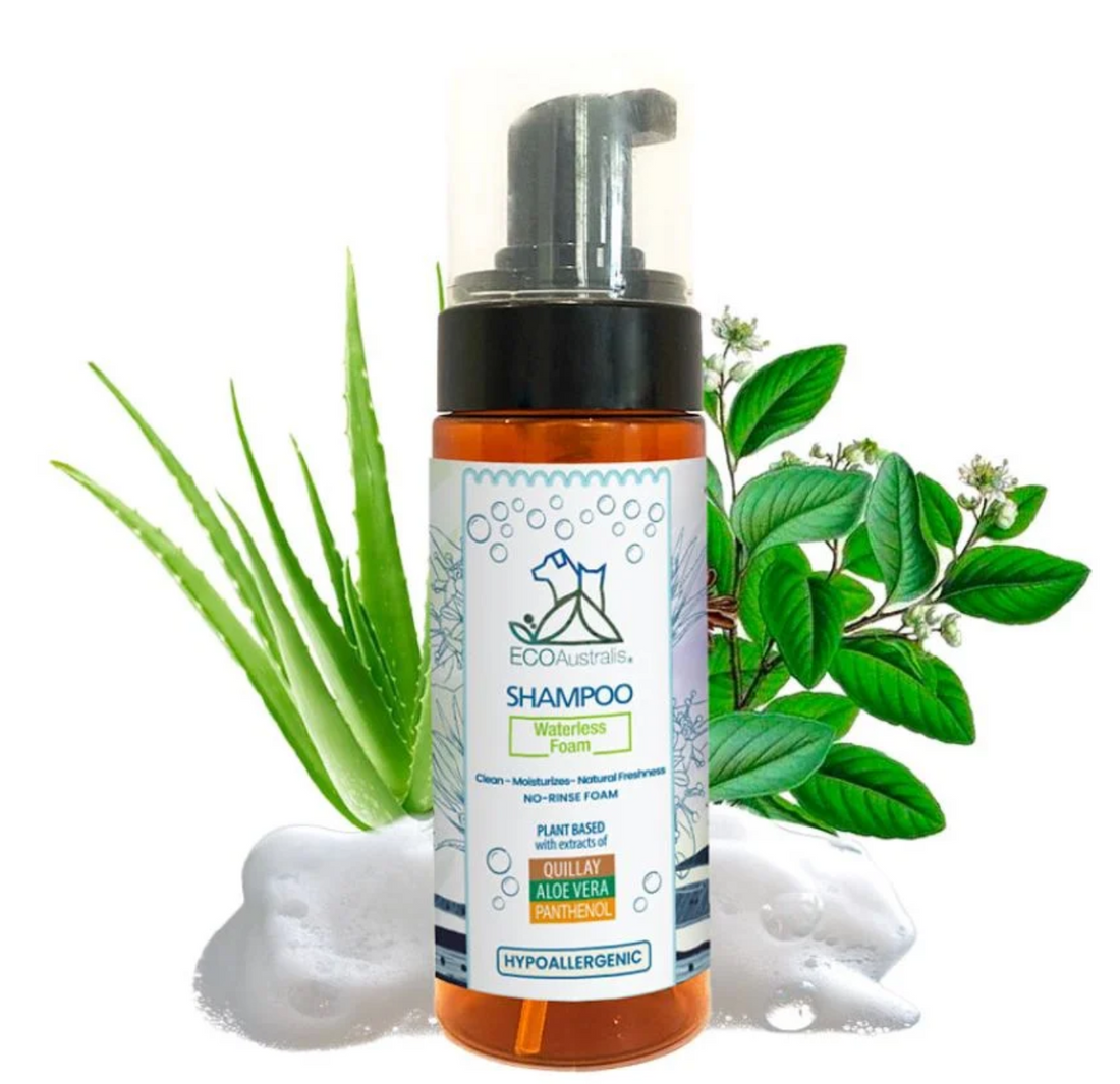 EcoAustralis GATO - Shampoo SIN enjuague · Quillay, Aloe Vera & Pantenol 160 ml