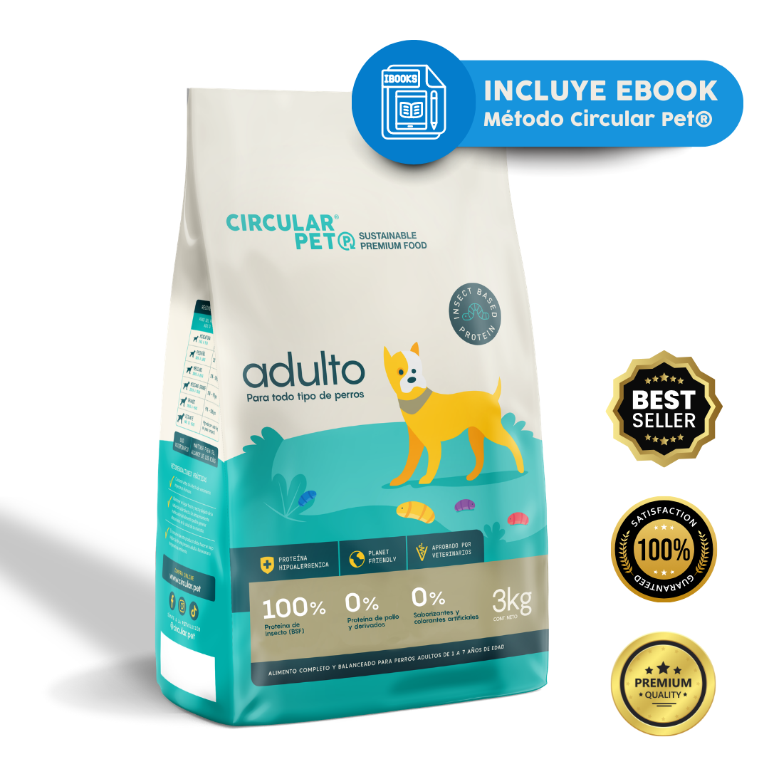 Alimento hipoalergénico para perros | Circular Pet® proteína de insectos