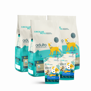 SUSCRIPCIÓN MENSUAL 9 KILOS Incluye 9 kg de alimento Adulto + 2 Snack + Despacho gratis